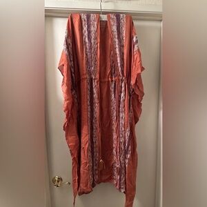 Free people emerald coast kimono os in brown